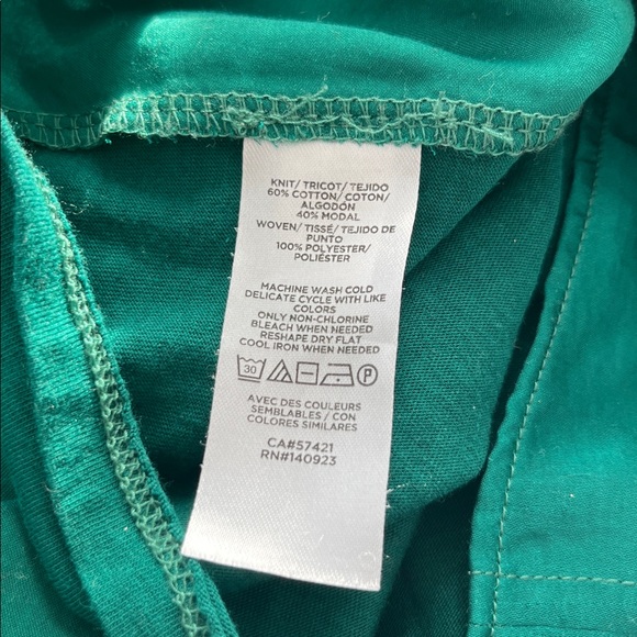 LOFT Emerald Green Ruffle V-Neck Long Sleeve Blouse - Picture 5 of 5